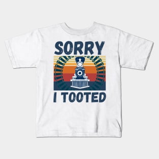 Sorry I Tooted Funny Train Kids T-Shirt